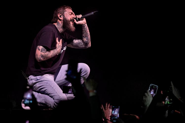 Post Malone gav onsdag aften koncert i et udsolgt Royal Arena.   Foto: Jacob Ehrbahn