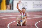 Den unge amerikaner Sydney McLaughlin-Levrone regnes for den nye dronning af atletikken, og hun er sulten efter at føje den almindelige 400 meter til hendes ellers foretrukne 400 meter hækkeløb. Hun vil nemlig jage en ganske særlig rekord. Foto: Michael Kappeler/Ritzau Scanpix
