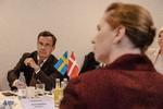 Sveriges statsminister Ulf Kristersson har netop besøgt sin danske kollega Mette Frederiksen, og her skamroste han den danske udlændingepolitik. Kristersson tror, at et modtagecenter for flygtninge uden for Europa er fremtiden. Foto: Anders Holst Pedersen