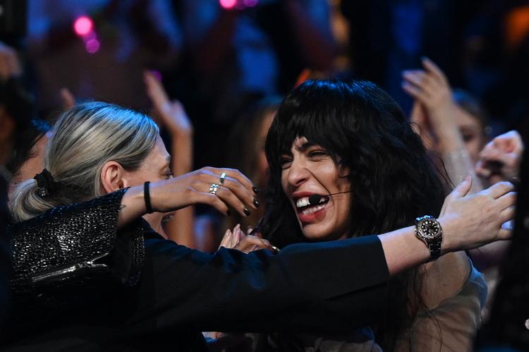 Singer Loreen performing on behalf of Sweden reacts after winning the final of the Eurovision Song contest 2023 on May 13, 2023 at the M&amp;S Bank Arena in Liverpool, northern England. (Photo by Oli SCARFF / AFP) Foto: Oli Scarff/Ritzau Scanpix