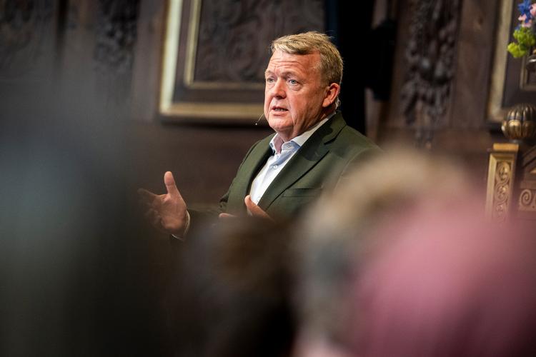 Udenrigsminister Lars Løkke Rasmussen præsenterer regeringens nye udenrigs- og sikkerhedspolitiske strategi for studerende på Københavns Universitet. Foto: Ida Marie Odgaard/Ritzau Scanpix