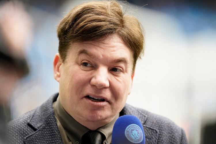Fodboldfan Mike Myers fotograferet i april i Manchester, England, før Premier League-kampen på Manchesters stadion. (Credit Image: å© Andrew Yates/Sportimage/Cal Sport Media) (Cal Sport Media via AP Images)   Foto: Andrew Yates/Ritzau Scanpix