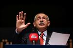 Præsidentkandidat Kemal Kilicdaroglu ved en pressekonference i Tyrkiets hovedstad, Ankara, 18. maj 2023. Foto: Cagla Gurdogan/Ritzau Scanpix