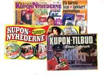 Kuponhæfter fra 1985,1989 og 2000. Der stod forskellige udgiverforlag bag. Foto: Rigsarkivet Viborg. 