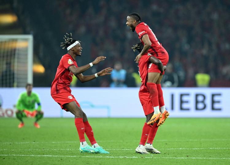 RB Leipzig er med en sejr på 2-0 over Frankfurt pokalmestre i Tyskland - igen. Foto: Annegret Hilse/Ritzau Scanpix