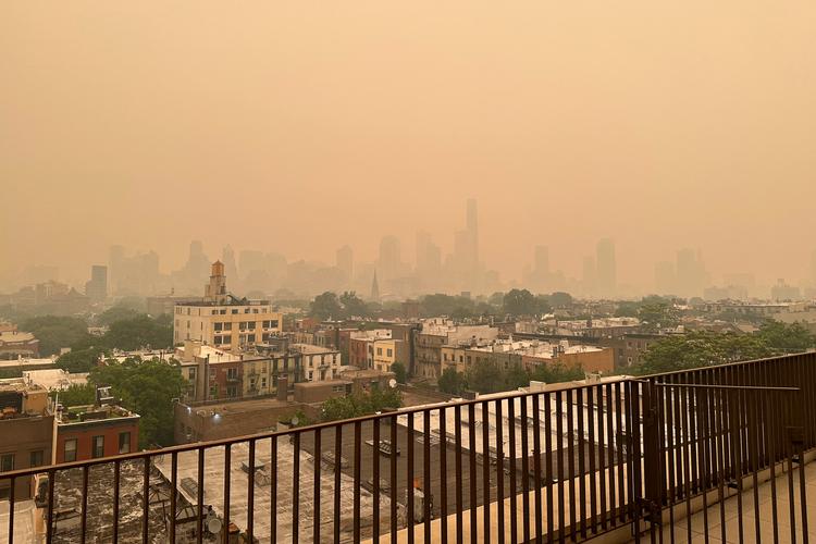 Manhattan skyline set fra Brooklyn, New York. Foto: Stringer/Ritzau Scanpix