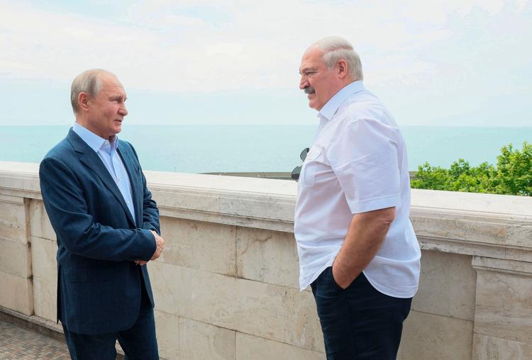 Vladimir Putin tog imod Aleksandr Lukasjenko i dag.  Foto: Gavriil Grigorov/Ritzau Scanpix