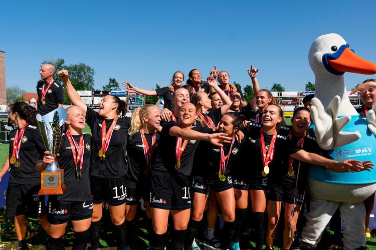 1-1 mod Brøndby sikrede definitivt mesterskabet for tredje år i træk for HB Køges kvinder. Foto: Claus Bech/Ritzau Scanpix