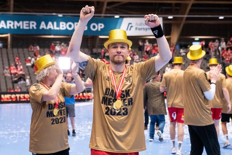 Efter at have vundet DM-guld to år i træk med GOG rykker Simon Pytlick næste sæson til Flensburg-Handewitt. Foto: Bo Amstrup/Ritzau Scanpix
