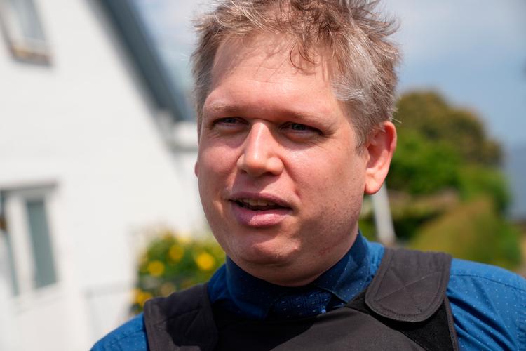 Rasmus Paludan, stifter af partiet Stram Kurs, har været frihedsberøvet af politiet torsdag formiddag fra klokken 11.07 til 11.25. Foto: Ida Marie Odgaard/Ritzau Scanpix