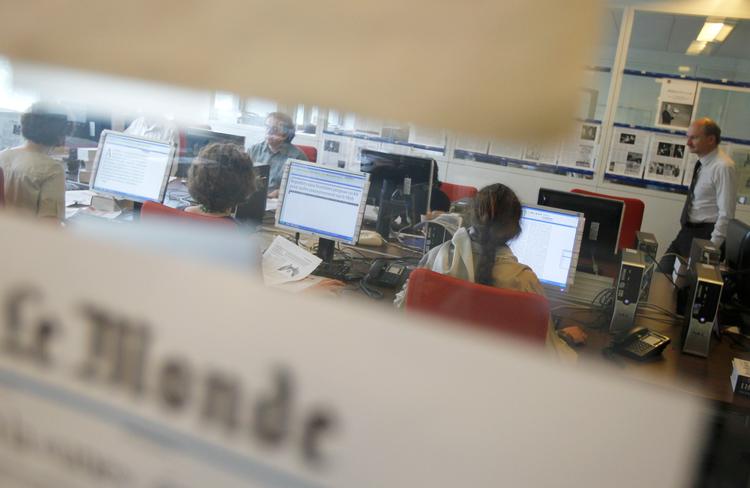 Siden det russiske angreb på Ukraine har franske myndigheder registreret 355 hackede domænenavne med tilknytning til medier og kommunikation.  Det har blandt andet ramt avisen  Le Monde. Arkivfoto Laurent Cipriani