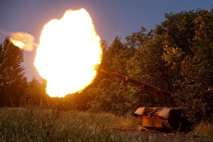 Kamphandlingerne udspiller sig især i det østlige og sydlige Ukraine omkring for eksempel Bakhmut som her på billedet. Foto: Rfe/rl/serhii Nuzhnenko/Ritzau Scanpix