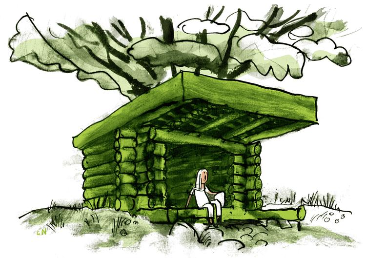 Vi er både vores egen og naturens værste fjende.  Arkivtegning  Claus Nørregaard