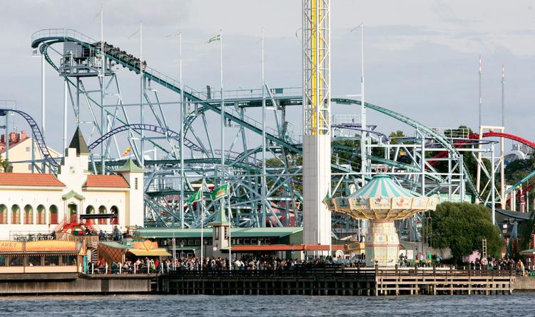 Den svenske forlystelsespark Gröna Lund ved Stockholm. Foto: Fredrik Persson/Ritzau Scanpix
