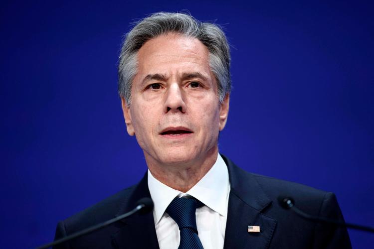 USA’s udenrigsminister, Antony Blinken,  siger, at »der kan gå uger eller måneder, før vi ser Ukraines militære strategi folde sig ud«. Foto: Henry Nicholls/Ritzau Scanpix