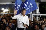 Kyriakos Mitsotakis kan fortsætte i spidsen for den græske regering helt som ventet. Foto: Stoyan Nenov/Ritzau Scanpix