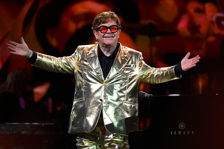 »Jeg troede aldrig, at jeg nogensinde ville komme til at spille på Glastonbury, og her er jeg«, sagde Elton John Foto: Oli Scarff/Ritzau Scanpix