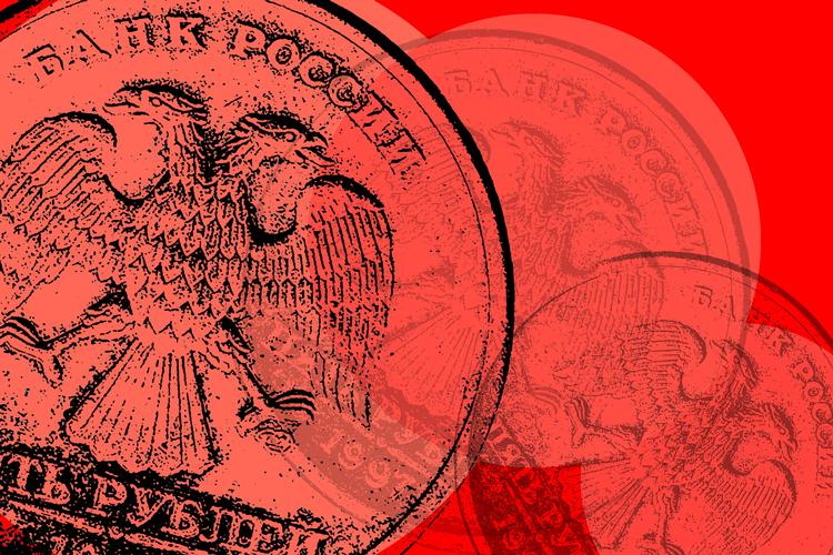 Mandag morgen nåede værdien af den russiske rubel det laveste niveau siden krigens start. Men den rettede sig hurtigt op, og dermed er den russiske økonomi indtil videre ret upåvirket af Wagner-gruppens mytteri i weekenden. Foto: Ritzau Scanpix. Fotocollage: Tomas Østergren