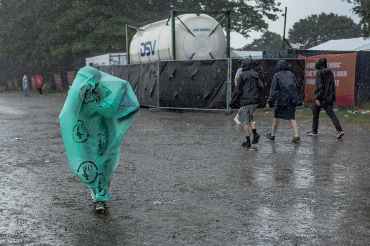 Regnen har allerede været forbi Roskilde. Billedet er fra i mandags, hvor der var frygt for det helt store regnskyl. Foto: Christian Falck Wolff