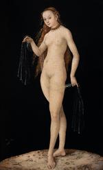 Er det her den ægte 'Venus' af Lucas Cranach den ældre (1472–1553) eller en forfalskning? Maleriet er sammen med en række andre med i en omfattende sag i Frankrig om forfalskninger af gamle mestre. 
