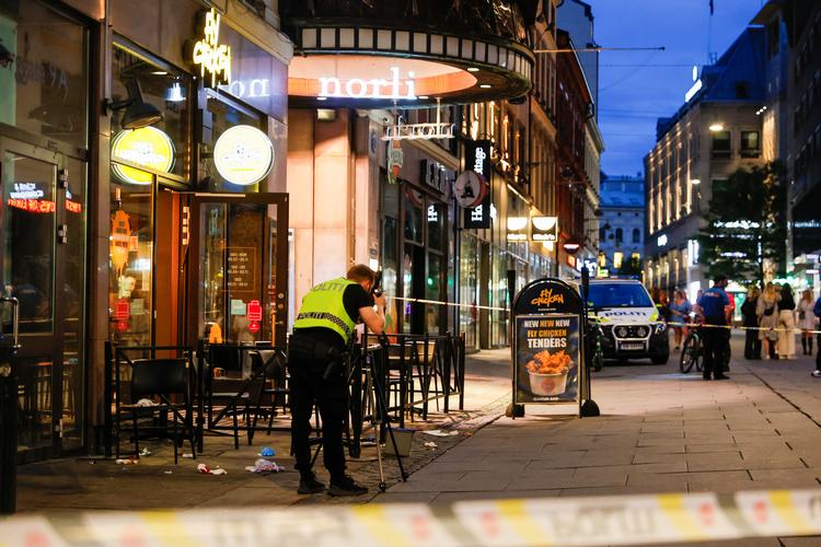 Knivhændelsen, som politiet beskriver det som, fandt sted på Torggata i det centrale Oslo. Foto: Ntb/Ritzau Scanpix