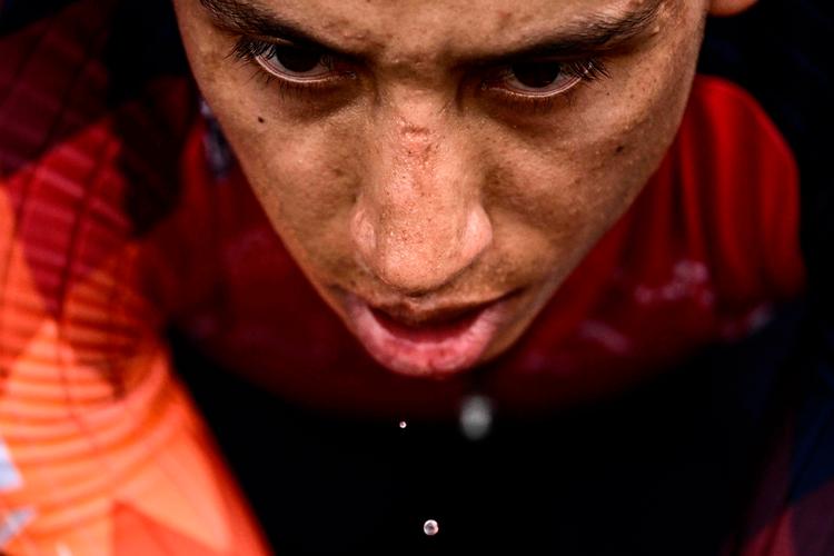 »Jeg vågner hver dag med en Tour-sejr som mit store mål. Det er en anden historie, om jeg formår at gøre det«, siger Egan Bernal.  Foto: Marco Bertorello/Ritzau Scanpix
