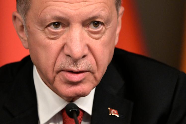 Tyrkiets præsident, Recep Tayyip Erdogan, vil acceptere Sverige som nyt Nato-medlem, hvis Tyrkiet kommer med i EU. Foto: Ozan Kose/Ritzau Scanpix