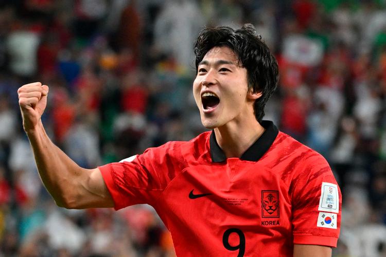 Cho Gue-sung blev den første sydkoreaner til at score to mål i en VM-kamp, da han stod bag begge Sydkoreas mål i 2-3-nederlaget til Ghana ved VM i Qatar. Foto: Jung Yeon-je/Ritzau Scanpix