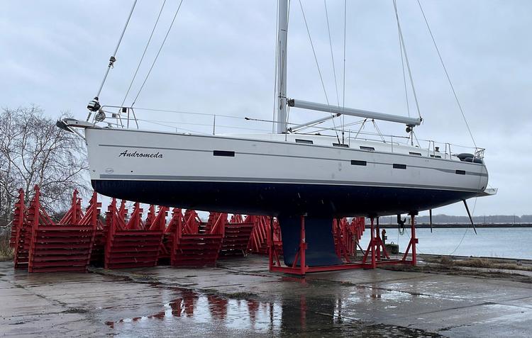 Yachten navngives ikke i det fælles brev fra Danmark, Sverige og Tyskland, men tyske og amerikanske medier har tidligere fundet frem til, at det angiveligt skulle være en båd ved navn ’Andromeda’. Foto: Oliver Denzer/Ritzau Scanpix