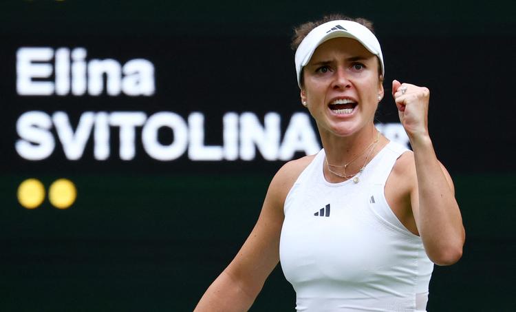 Elina Svitolina kom med i Wimbledon på et wildcard, og hun er nu nået frem til semifinalen - en tangering af hendes bedste resultat i turneringen. Foto: Toby Melville/Ritzau Scanpix
