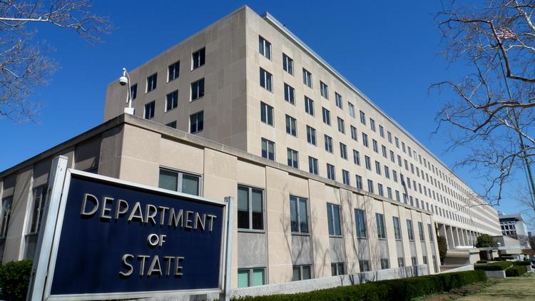 Det amerikanske udenrigsministerium, der har til huse i The Harry S Truman Building i Washington, D.C., var en af de institutioner, der blev ramt af et kinesisk hackerangreb. Foto: J. Scott Applewhite/Ritzau Scanpix