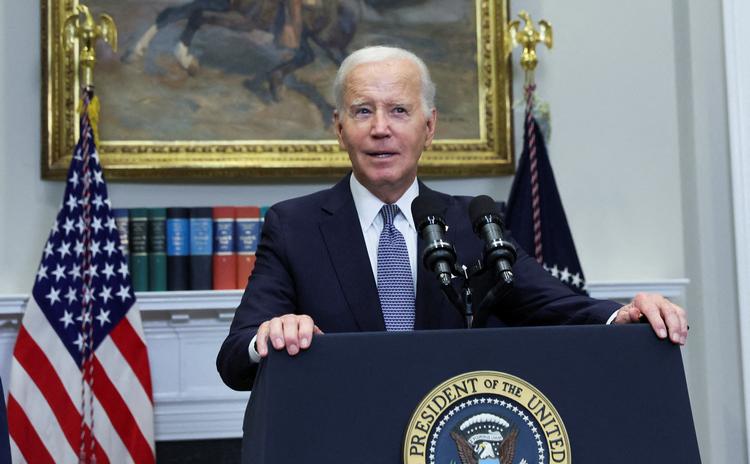 Biden eftergiver studiegæld for 804.000 lånere til en værdi af 39 milliarder dollar. Foto: Leah Millis/Ritzau Scanpix
