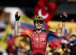 Carlos Rodriguez kørte først over målstregen på 14. etape af Tour de France. Foto: Benoit Tessier/Ritzau Scanpix
