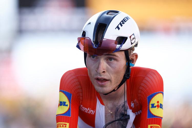 Mattias Skjelmose lignede et bud på en etapevinder. Men sådan gik det ikke. Foto: Stephane Mahe/Ritzau Scanpix