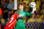 Den 23-årige keeper Mads Hermansen har spillet en stor rolle i Brøndby, og nu skal han gerne gøre det samme i den engelske klub Leicester, som han netop er solgt til.  Foto: Jens Dresling
