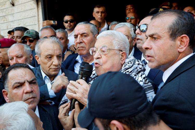 Mahmoud Abbas, palæstinensisk præsident, måtte have en sikkerheds-styrke på 1000 soldater til at beskytte sig ved et besøg i Jenin eller Israels militære operation.
 Foto: Raneen Sawafta/Ritzau Scanpix