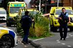 Politiet var massivt til stede i Auckland som følge et skyderi, der ifølge avisen The New Zealand Herald skete på en byggeplads i byens centrale forretningsdistrikt.  Foto: Saeed Khan/Ritzau Scanpix