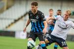 Andreas Skov Olsen var i hopla, da Brugge uden problemer sikrede en stensikker sejr over AGF. Foto: Bruno Fahy/Ritzau Scanpix