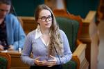 I det grønlandske parti Siumut var folketingsmedlem Aki-Matilda Høegh-Dam en af kandidaterne til formandsposten. Men Erik Jensen fortsætter på posten. Foto: Jens Dresling