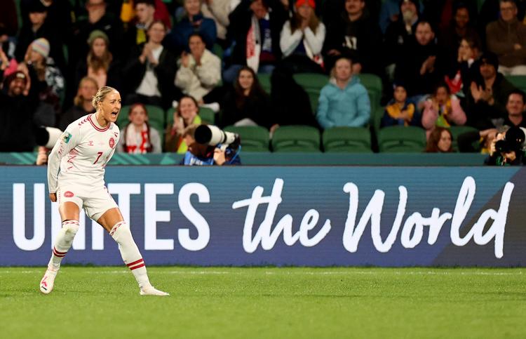  Sanne Troelsgaard kom på banen i anden halvleg til sin landskamp nummer 178, og Reading-spilleren afgjorde kampen med sin scoring til 2-0. Foto: Luisa Gonzalez/Ritzau Scanpix