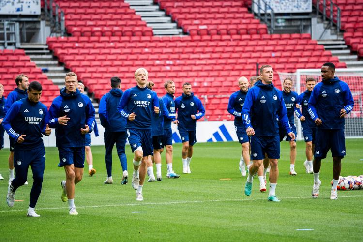 FCK-spillerne fotograferet ved træningen i Parken i går.  Foto: Martin Sylvest/Ritzau Scanpix