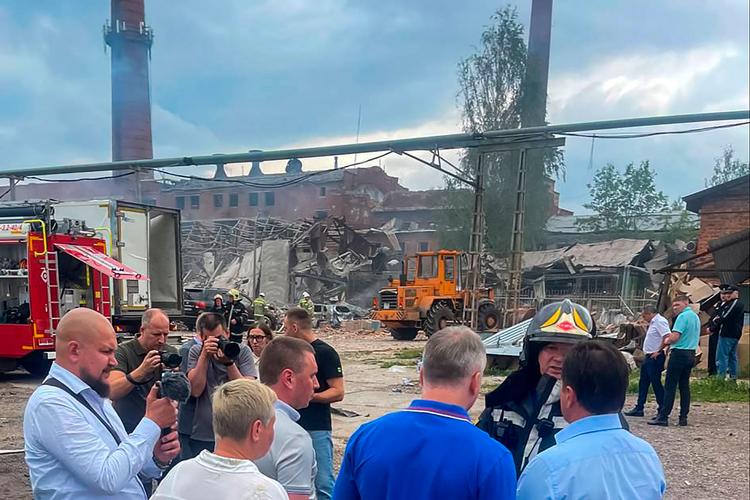 En fabrik uden for Moskva er blevet evakueret, efter en eksplosion onsdag havde såret 45 personer. Foto: Handout/Ritzau Scanpix