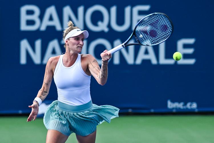 Marketa Vondrousova var for stor en mundfuld for Caroline Wozniacki, der altså blot fik to kampe i sin comeback-turnering. Foto: Minas Panagiotakis/Ritzau Scanpix