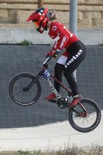 I sit første år som senior har Malene Kejlstrup taget kampen op med verdenseliten i BMX. Hun har både vundet EM-sølv og gjort sig til ved European Cup-løb som her i Verona. Foto: Mickael Chavet/Ritzau Scanpix 