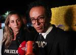 Journalisten Christian Zurita stiller op som præsidentkandidat i Ecuador i stedet for sin nære ven Fernando Villavicencio, der blev dræbt af skud i sidste uge. Foto: Henry Romero/Ritzau Scanpix