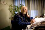 Tegner Kurt Westergaard døde i 2021. Foto: Miriam Dalsgaard