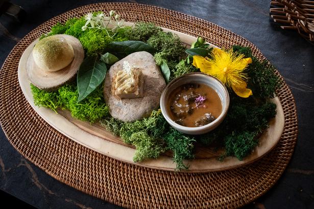 Cuencas køkkenhave serveres i kreative udgaver på restauranten Casas Colgadas​. Foto: Hanne Olsen