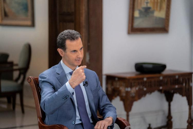 Bashar al-Assad, Syriens magthaver, bliver interviewet af Sky News Arabia i august. Foto: Syrian Presidency/Ritzau Scanpix