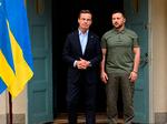Ukraines præsident Volodymyr Zelenskyj besøger lørdag den svenske statsminister Ulf Kristersson.  Foto: 10030 Jonas Ekströmer/tt/Ritzau Scanpix