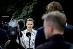 På Socialdemokratiets sommergruppemøde i Horsens fik statsminister Mette Frederiksen mange spørgsmål til regeringens klimapolitik. Foto: Nichlas Pollier